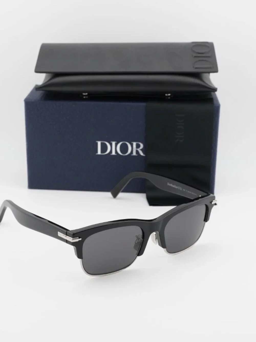 Dior DIORBLACKSUIT C1U 10A0 Square Sunglasses - Black / Grey